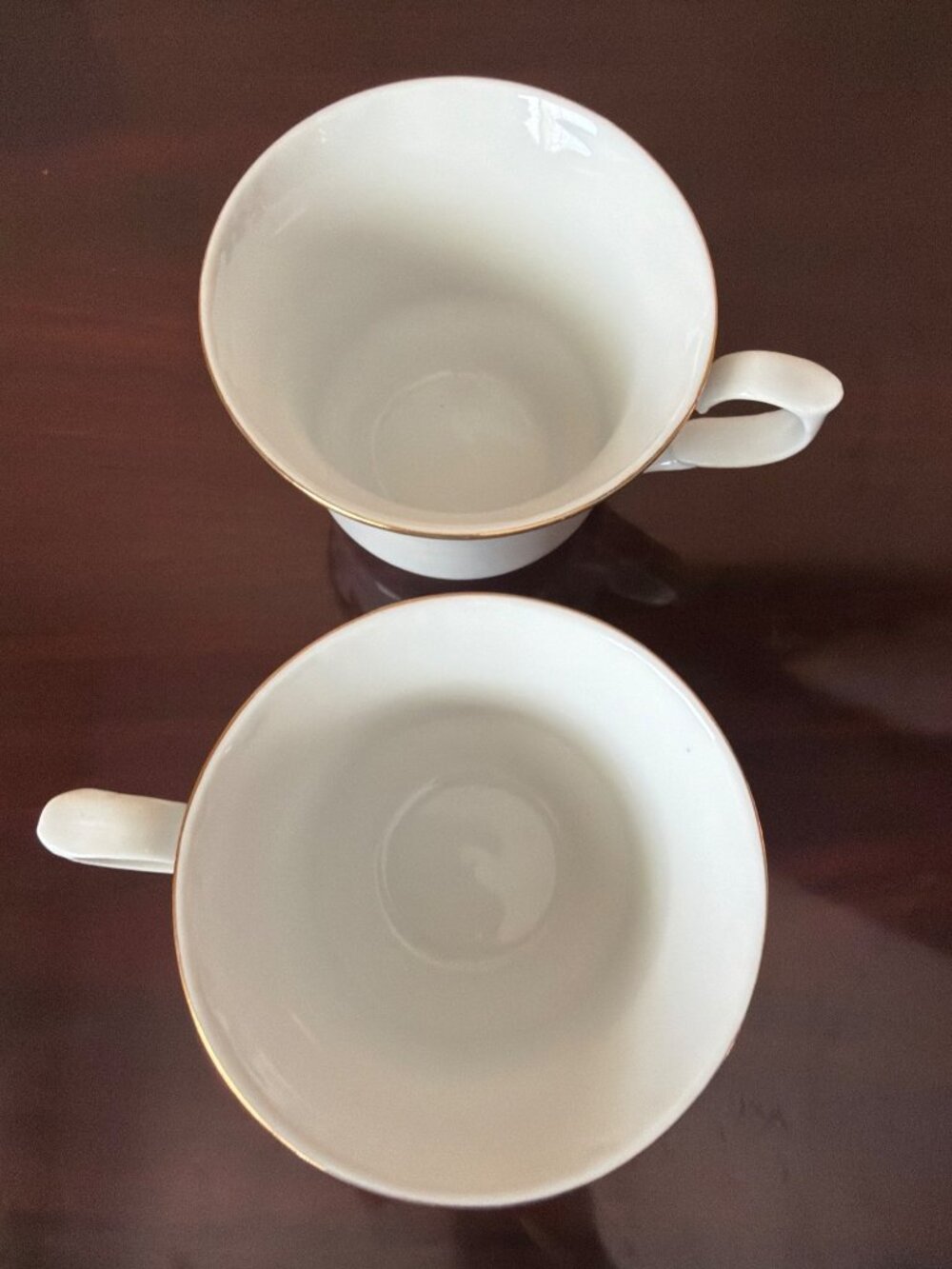 Set of 2 Vintage T. Limoges Teacup and Saucer Floral Gold Décoré à Main - Picture 4 of 13